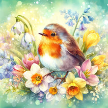 Load image into Gallery viewer, Diamond Painting - Full Round - spring sparrow (30*30CM)
