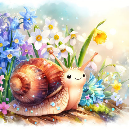 Diamond Painting - Full Round - spring snail (30*30CM)