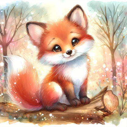 Diamond Painting - Full Round - spring fox (30*30CM)