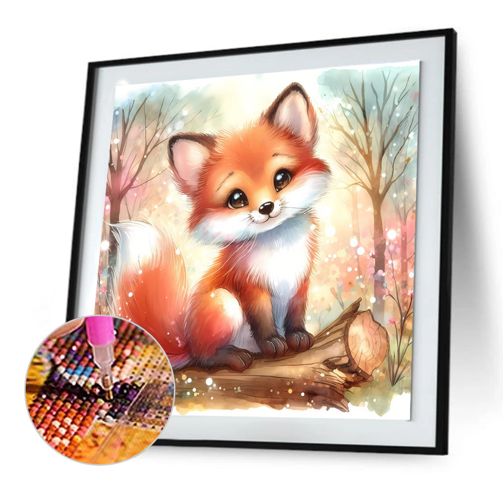 Diamond Painting - Full Round - spring fox (30*30CM)