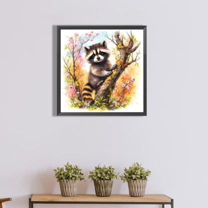 Diamond Painting - Full Round - raccoon (40*40CM)