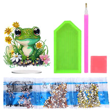 Load image into Gallery viewer, Special Shaped Desktop Diamond Art Kits Single-Side Frog Flower for Office Decor
