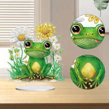 Load image into Gallery viewer, Special Shaped Desktop Diamond Art Kits Single-Side Frog Flower for Office Decor
