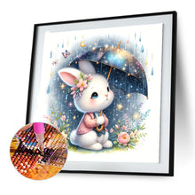 Load image into Gallery viewer, Diamond Painting - Full Round - Rabbit holding umbrella (30*30CM)
