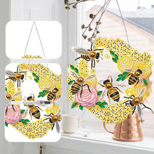 Load image into Gallery viewer, Single Side 5D Bird Cage Bee Ladybird Diamond Painting Dots Pendant Wall Decor
