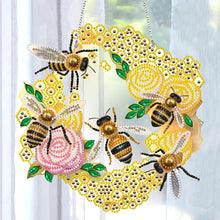 Load image into Gallery viewer, Single Side 5D Bird Cage Bee Ladybird Diamond Painting Dots Pendant Wall Decor
