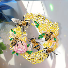 Load image into Gallery viewer, Single Side 5D Bird Cage Bee Ladybird Diamond Painting Dots Pendant Wall Decor
