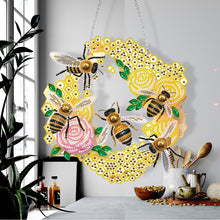 Load image into Gallery viewer, Single Side 5D Bird Cage Bee Ladybird Diamond Painting Dots Pendant Wall Decor
