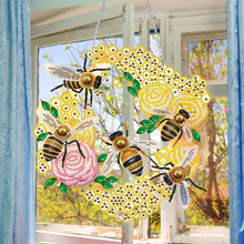 Load image into Gallery viewer, Single Side 5D Bird Cage Bee Ladybird Diamond Painting Dots Pendant Wall Decor
