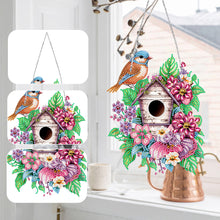 Load image into Gallery viewer, Single Side 5D Bird Cage Bee Ladybird Diamond Painting Dots Pendant Wall Decor

