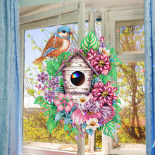 Load image into Gallery viewer, Single Side 5D Bird Cage Bee Ladybird Diamond Painting Dots Pendant Wall Decor

