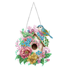 Load image into Gallery viewer, Single Side 5D Bird Cage Bee Ladybird Diamond Painting Dots Pendant Wall Decor
