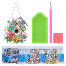 Load image into Gallery viewer, Single Side 5D Bird Cage Bee Ladybird Diamond Painting Dots Pendant Wall Decor
