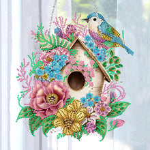Load image into Gallery viewer, Single Side 5D Bird Cage Bee Ladybird Diamond Painting Dots Pendant Wall Decor
