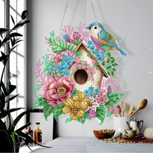 Load image into Gallery viewer, Single Side 5D Bird Cage Bee Ladybird Diamond Painting Dots Pendant Wall Decor
