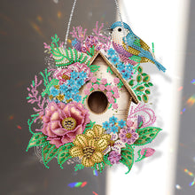 Load image into Gallery viewer, Single Side 5D Bird Cage Bee Ladybird Diamond Painting Dots Pendant Wall Decor
