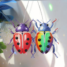 Load image into Gallery viewer, Single Side 5D Bird Cage Bee Ladybird Diamond Painting Dots Pendant Wall Decor
