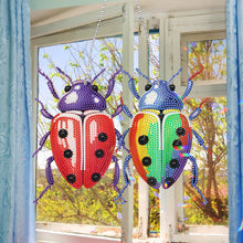 Load image into Gallery viewer, Single Side 5D Bird Cage Bee Ladybird Diamond Painting Dots Pendant Wall Decor
