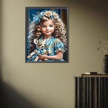 Load image into Gallery viewer, Diamond Painting - Full Square - girl holding deer (30*40CM)
