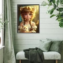 Load image into Gallery viewer, Diamond Painting - Full Square - deer girl (30*40CM)
