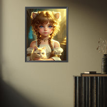 Load image into Gallery viewer, Diamond Painting - Full Square - deer girl (30*40CM)
