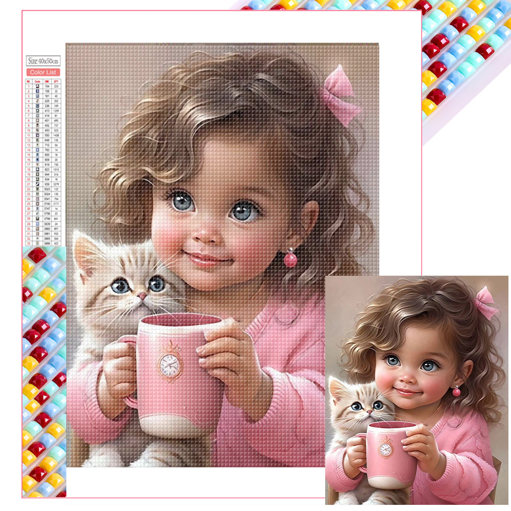 Diamond Painting - Full Square - little girl (40*50CM)