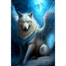 Load image into Gallery viewer, AB Diamond Painting - Full Round - white wolf with wings (40*60CM)
