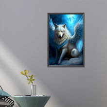 Load image into Gallery viewer, AB Diamond Painting - Full Round - white wolf with wings (40*60CM)
