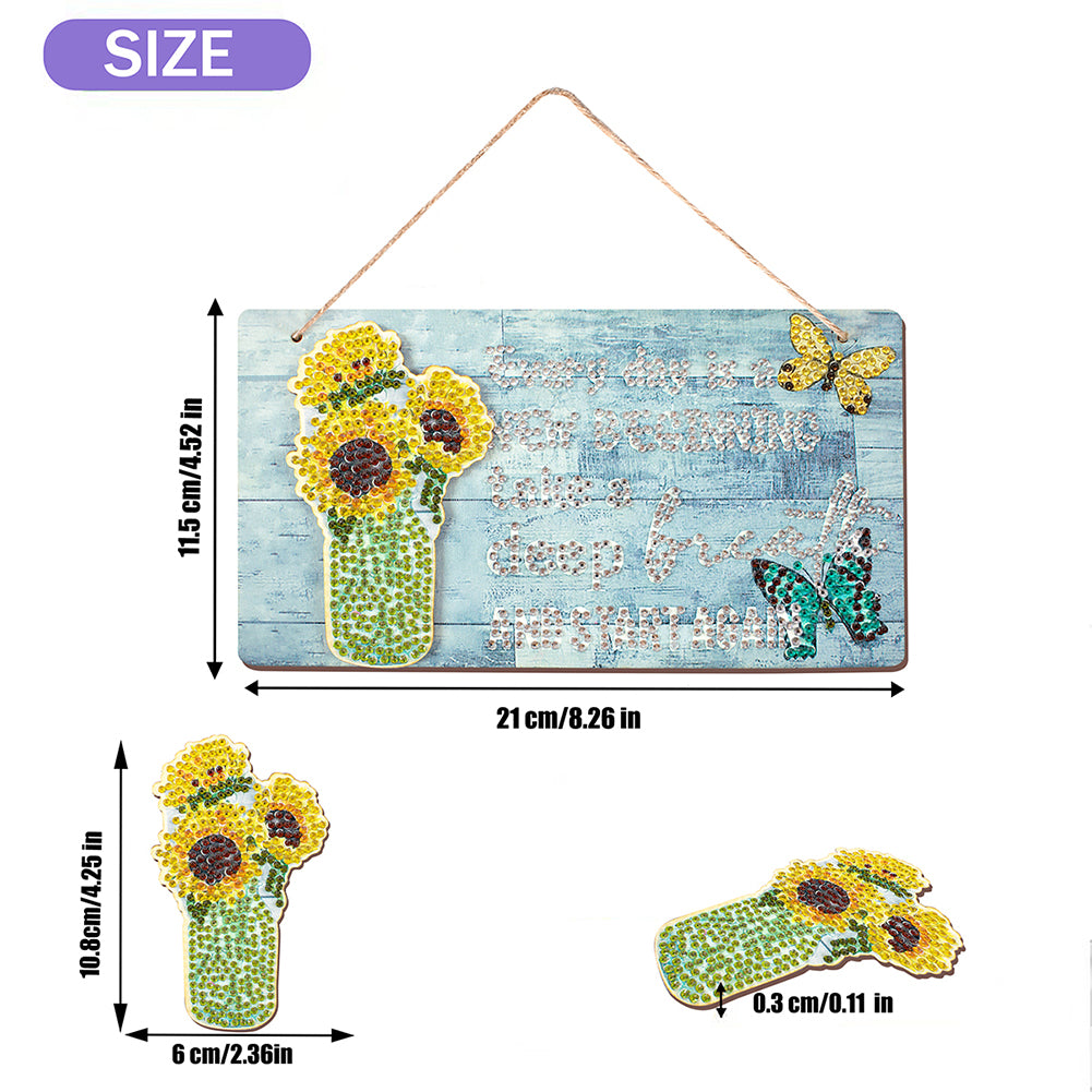 DIY Diamond Painting Welcome Sign Detachable Decor for Wall Front Door for Kids