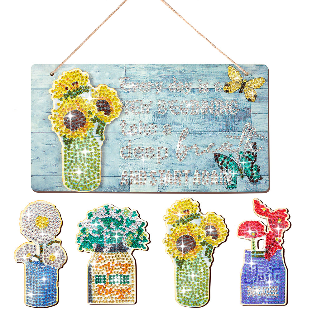 DIY Diamond Painting Welcome Sign Detachable Decor for Wall Front Door for Kids