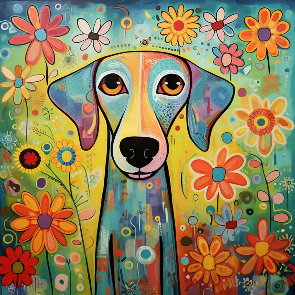 Diamond Painting - Full Round - cartoon puppy (30*30CM)