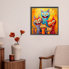 Load image into Gallery viewer, Diamond Painting - Full Round - cartoon cat group (30*30CM)
