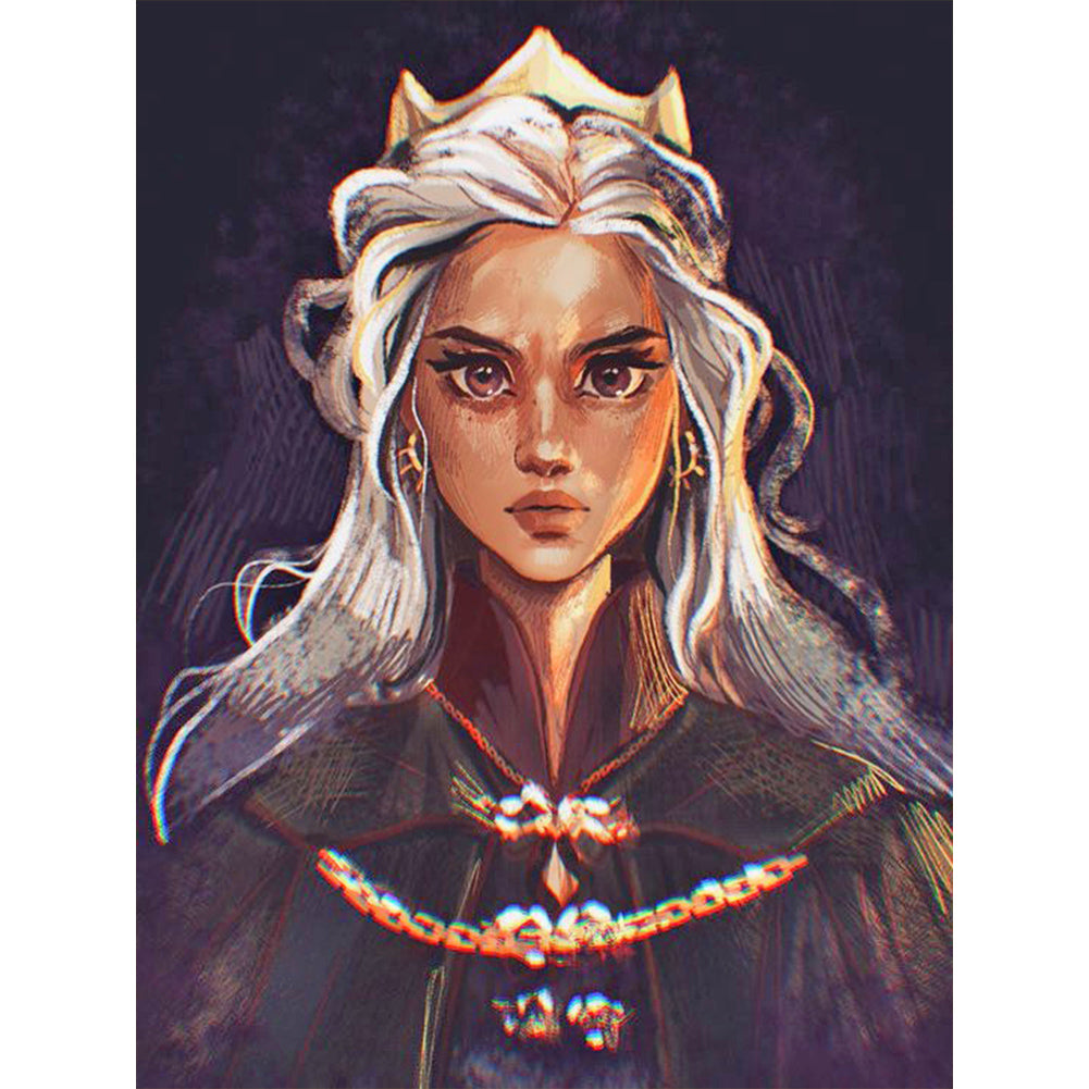 Diamond Painting - Full Round - simple girl drawing (30*40CM)