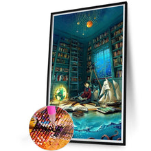 Load image into Gallery viewer, AB Diamond Painting - Full Round - girl in bookstore (40*60CM)
