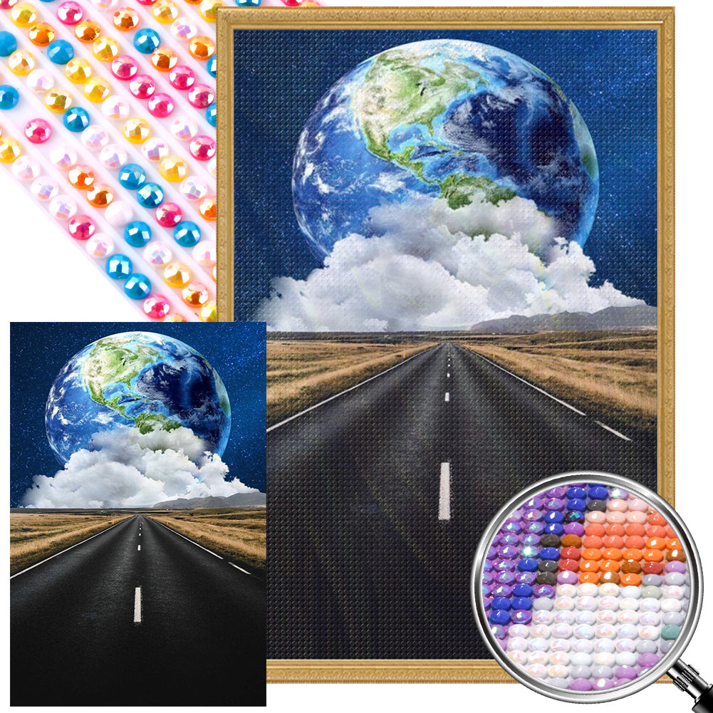 AB Diamond Painting - Full Round - Scenery along the road (40*60CM)