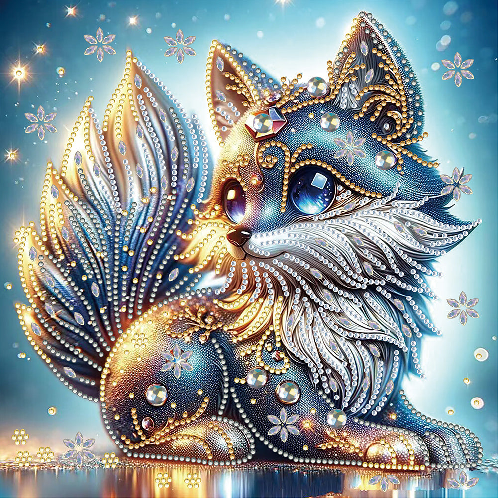 Diamond Painting - Partial Special Shaped - Little Fox (30*30CM)