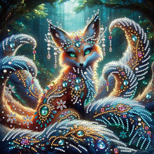 Load image into Gallery viewer, Diamond Painting - Partial Special Shaped - nine-tailed fox (30*30CM)
