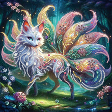 Load image into Gallery viewer, Diamond Painting - Partial Special Shaped - colorful tail fox (30*30CM)
