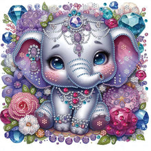 Load image into Gallery viewer, Diamond Painting - Partial Special Shaped - elephant (30*30CM)

