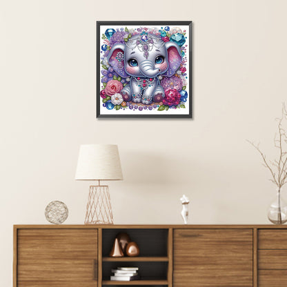 Diamond Painting - Partial Special Shaped - elephant (30*30CM)