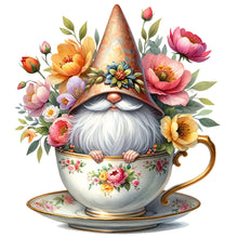 Load image into Gallery viewer, Diamond Painting - Full Square - Flower Teacup Gnome (40*40CM)
