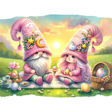 Load image into Gallery viewer, AB Diamond Painting - Full Round - Easter gnomes picnic (40*30CM)
