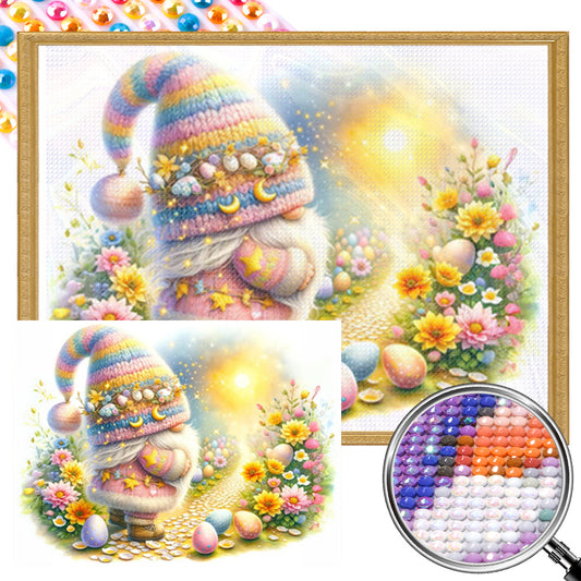AB Diamond Painting - Full Round - easter gnome (40*30CM)