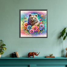 Load image into Gallery viewer, Diamond Painting - Full Round - flower bear (30*30CM)
