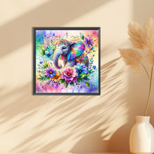 Load image into Gallery viewer, Diamond Painting - Full Round - flower elephant (30*30CM)
