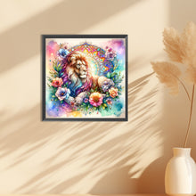 Load image into Gallery viewer, Diamond Painting - Full Round - flower lion (30*30CM)
