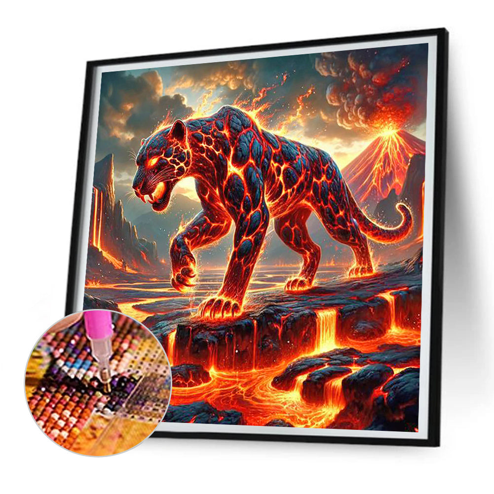 Diamond Painting - Full Round - volcanic leopard (30*30CM)