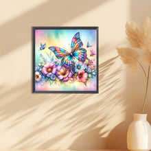 Load image into Gallery viewer, Diamond Painting - Full Round - flowers butterflies (30*30CM)
