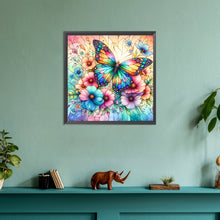 Load image into Gallery viewer, Diamond Painting - Full Round - flowers butterflies (30*30CM)
