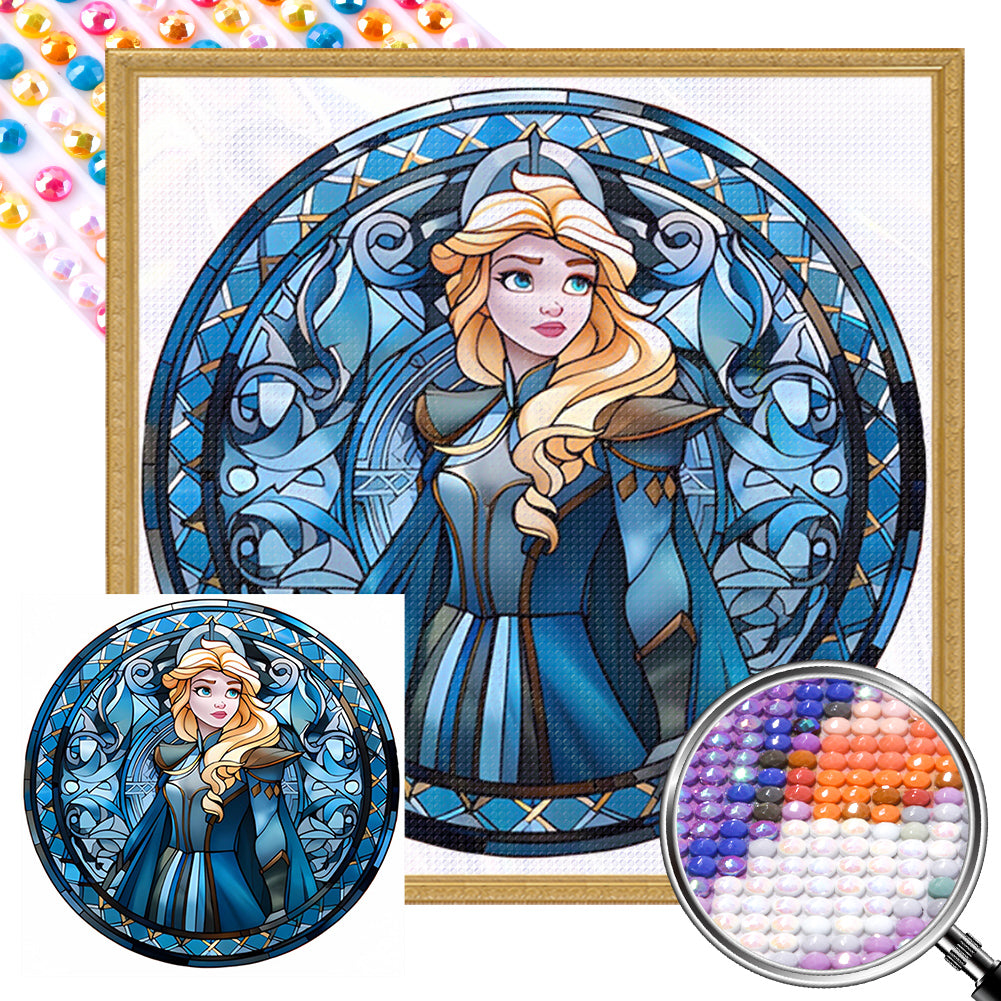AB Diamond Painting - Full Round - Glass Art Disney Princess - Rapunzel (40*40CM)